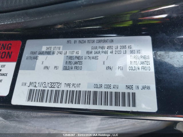 JM1GL1VY3J1322721 Mazda Mazda6 Gs-l W/turbo