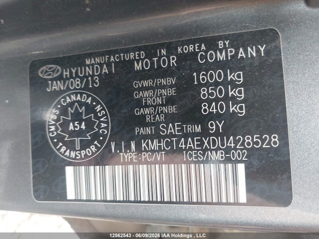 Продаж на аукціоні авто 2013 Hyundai Accent Gls/gs, vin: KMHCT4AEXDU428528, номер лоту: 12562543