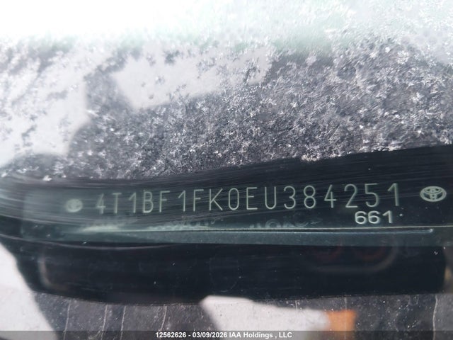 2014 Toyota Camry Le მანქანა იყიდება აუქციონზე, vin: 4T1BF1FK0EU384251, აუქციონის ნომერი: 12562626
