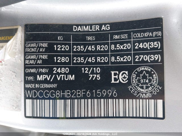 2011 Mercedes-benz Glk 350 4matic მანქანა იყიდება აუქციონზე, vin: WDCGG8HB2BF615996, აუქციონის ნომერი: 12562631