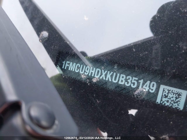 12562674 :رقم المزاد ، 1FMCU9HDXKUB35149 vin ، 2019 Ford Escape مزاد بيع