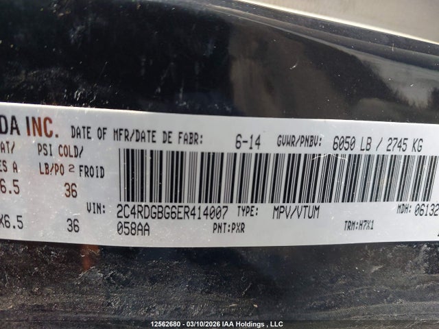 2C4RDGBG6ER414007 Dodge Grand Caravan Se/sxt