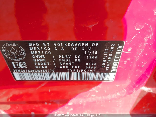 3VW267AJ8GM285770 Volkswagen Jetta
