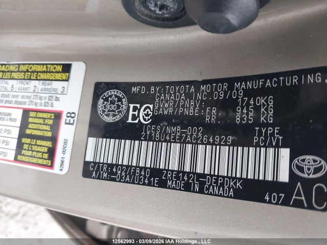 2010 Toyota Corolla S/le/xle მანქანა იყიდება აუქციონზე, vin: 2T1BU4EE7AC264929, აუქციონის ნომერი: 12562993