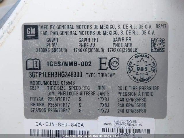 3GTP1LEH3HG348300 GMC Sierra C1500