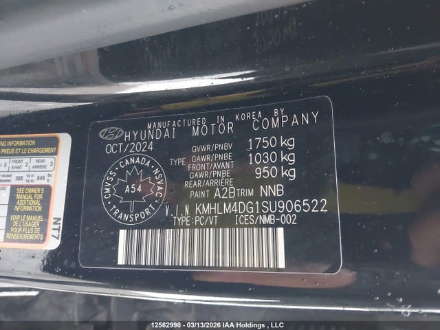 2025 Hyundai Elantra Preferred With Tech Package მანქანა იყიდება აუქციონზე, vin: KMHLM4DG1SU906522, აუქციონის ნომერი: 12562998