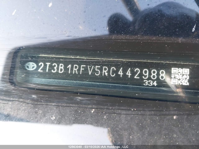 2024 Toyota Rav4 Le მანქანა იყიდება აუქციონზე, vin: 2T3B1RFV5RC442988, აუქციონის ნომერი: 12563048