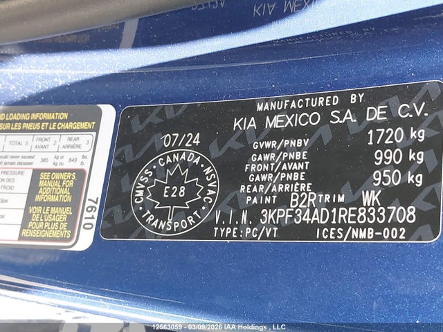 3KPF34AD1RE833708 KIA Forte Ex/ex+/ex Premium