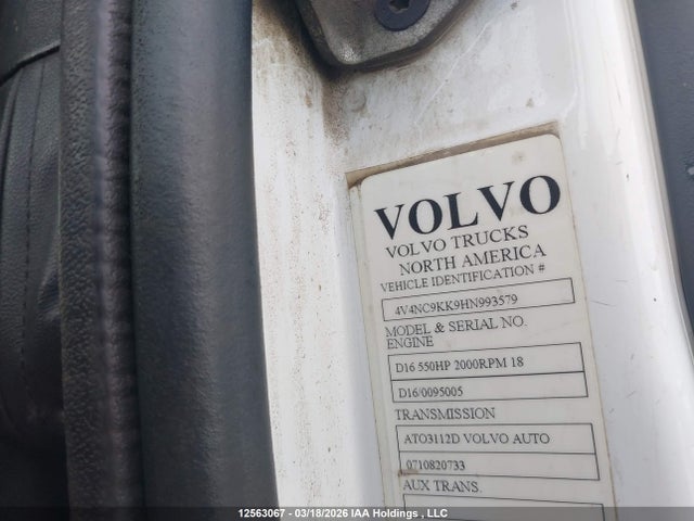 4V4NC9KK9HN993579 Volvo VNL