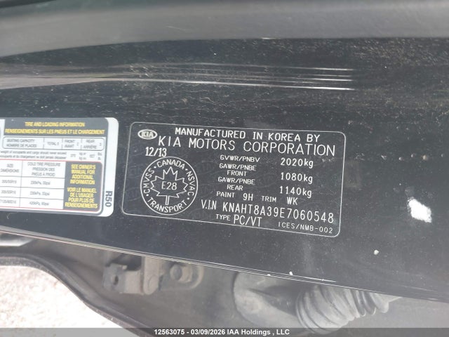 12563075 :رقم المزاد ، KNAHT8A39E7060548 vin ، 2014 Kia Rondo مزاد بيع