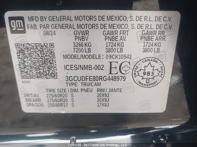 Aukcja sprzedaży 2024 Chevrolet Silverado 1500 Lt Trail Boss, vin: 3GCUDFE80RG448979, numer aukcji: 12563125