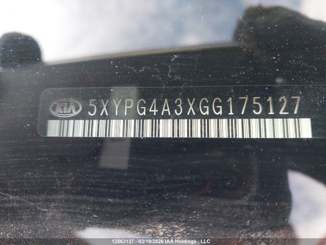 5XYPG4A3XGG175127 KIA Sorento Lx/l