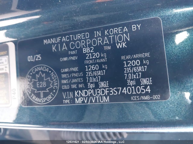 KIA Sportage Lx 2025 KNDPU3DF3S7401054 Image 9