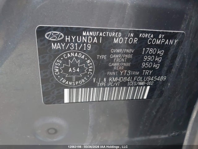 Продаж на аукціоні авто 2020 Hyundai Elantra Preferred Auto Ivt, vin: KMHD84LF0LU945489, номер лоту: 12563156