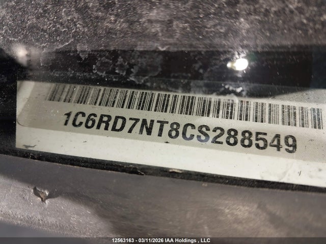 Aukcja sprzedaży 2012 Dodge Ram 1500 Laramie, vin: 1C6RD7NT8CS288549, numer aukcji: 12563163