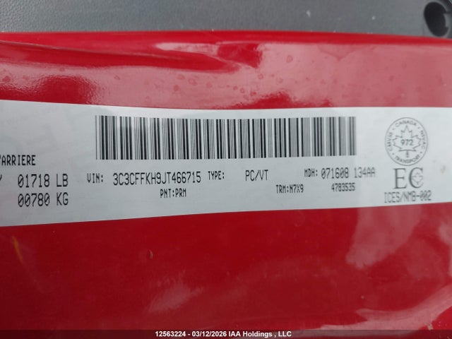 Продаж на аукціоні авто 2018 Fiat 500 Pop, vin: 3C3CFFKH9JT466715, номер лоту: 12563224