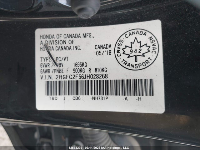 Продаж на аукціоні авто 2018 Honda Civic Lx, vin: 2HGFC2F56JH028268, номер лоту: 12563239