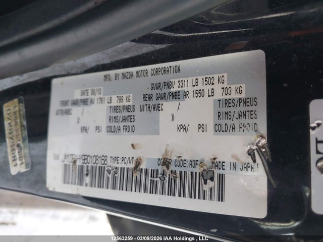 2011 Mazda Mazda2 მანქანა იყიდება აუქციონზე, vin: JM1DE1HY9B0108168, აუქციონის ნომერი: 12563259