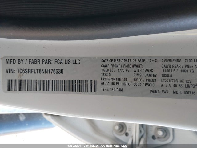RAM 1500 Rebel 2022 1C6SRFLT6NN176530 Image 9