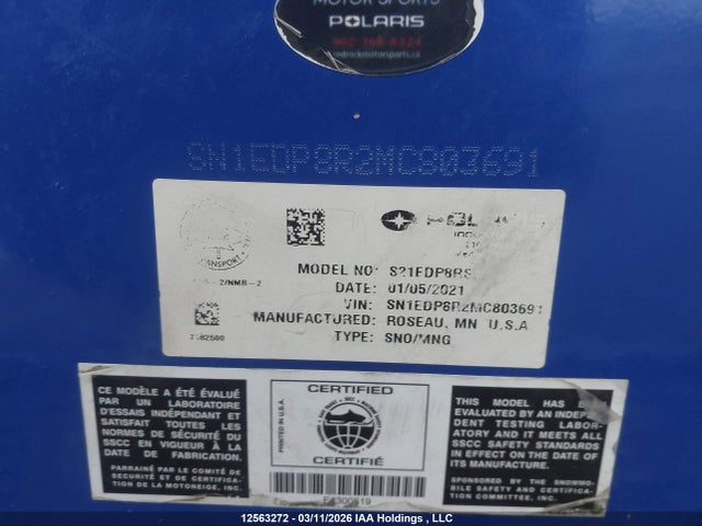 SN1EDP8R2MC803691 Polaris Polaris