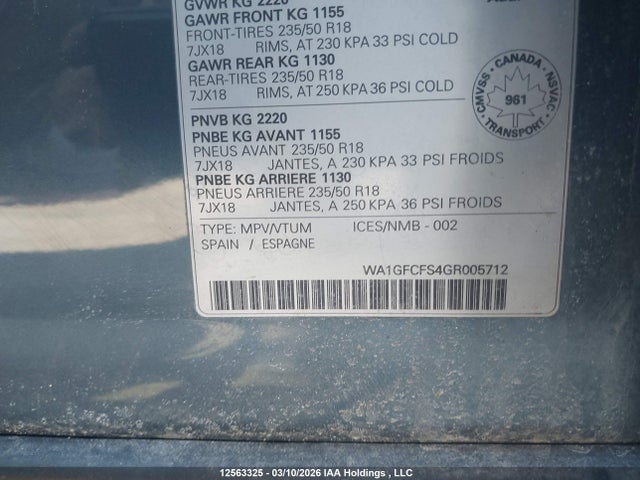 WA1GFCFS4GR005712 Audi Q3 2.0t Technik