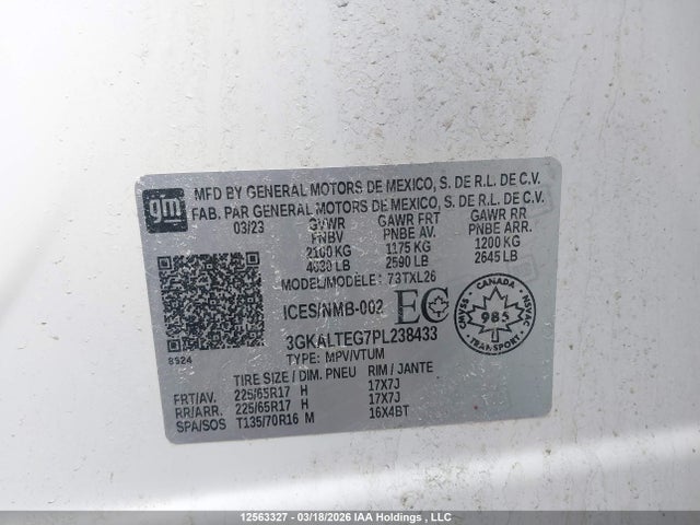 3GKALTEG7PL238433 GMC Terrain Sle