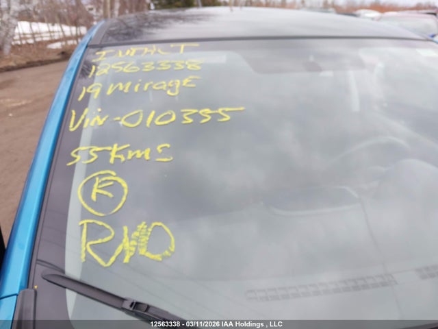 Aukcja sprzedaży 2019 Mitsubishi Mirage Es Limited/gt, vin: ML32A5HJ9KH010355, numer aukcji: 12563338