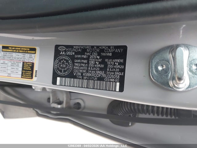 Aukcja sprzedaży 2024 Hyundai Ioniq 5 Preferred Long Range With Ultimate Package, vin: KM8KRDDF7RU326058, numer aukcji: 12563369