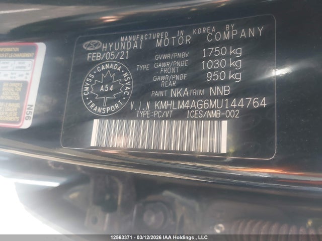 Aukcja sprzedaży 2021 Hyundai Elantra Preferred Ivt With Sun And Tech Package, vin: KMHLM4AG6MU144764, numer aukcji: 12563371