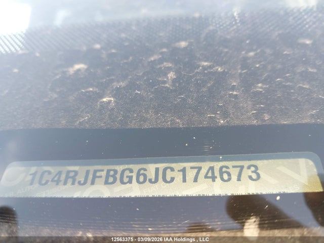 12563375 :رقم المزاد ، 1C4RJFBG6JC174673 vin ، 2018 Jeep Grand Cherokee Limited مزاد بيع