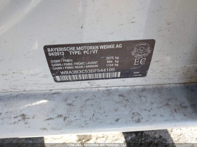Aukcja sprzedaży 2013 Bmw 328i Xdrive/xdrive Classic Line, vin: WBA3B3C53DF544105, numer aukcji: 12563383