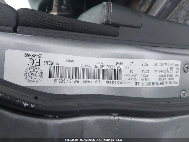 12563430 :رقم المزاد ، 1C4PJLCS3EW311789 vin ، 2014 Jeep Cherokee North مزاد بيع