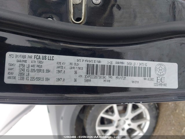 Продажа на аукционе авто 2016 Dodge Journey Sxt/limited, vin: 3C4PDCCG9GT201941, номер лота: 12563466