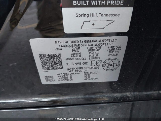 4W5KHNRL3RZ500502 Acura ZDX