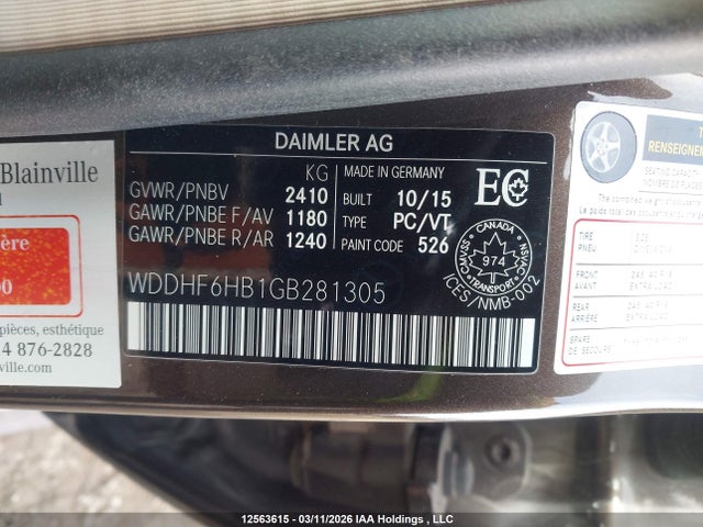 WDDHF6HB1GB281305 Mercedes-Benz E 400 4matic