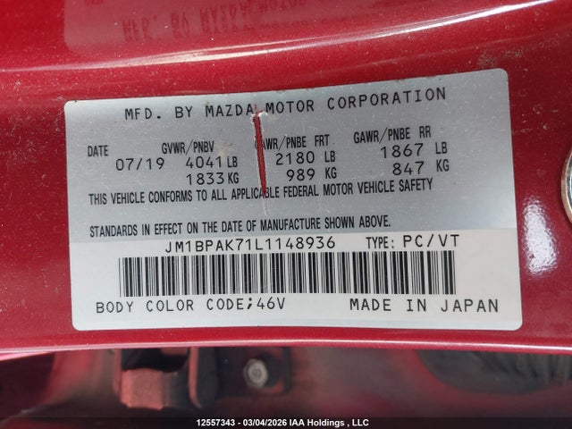 Mazda Mazda3 Gx 2020 JM1BPAK71L1148936 Image 19