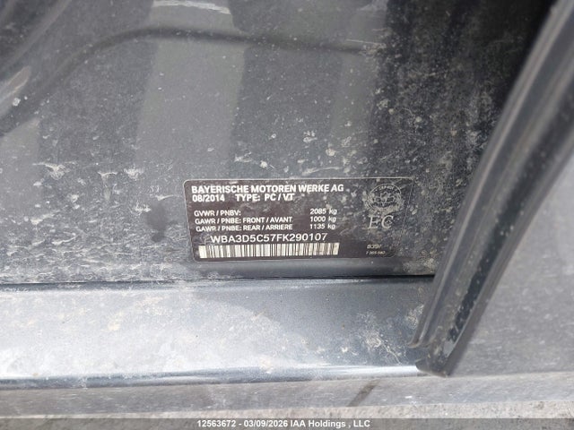 12563672 :رقم المزاد ، WBA3D5C57FK290107 vin ، 2015 Bmw 328d Xdrive مزاد بيع