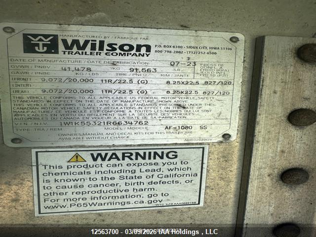 1W1K55321R6634762 Wilson Trailer Co Flatdeck