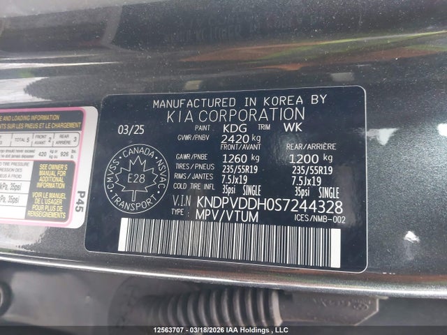 KNDPVDDH0S7244328 KIA Sportage Ex Premium
