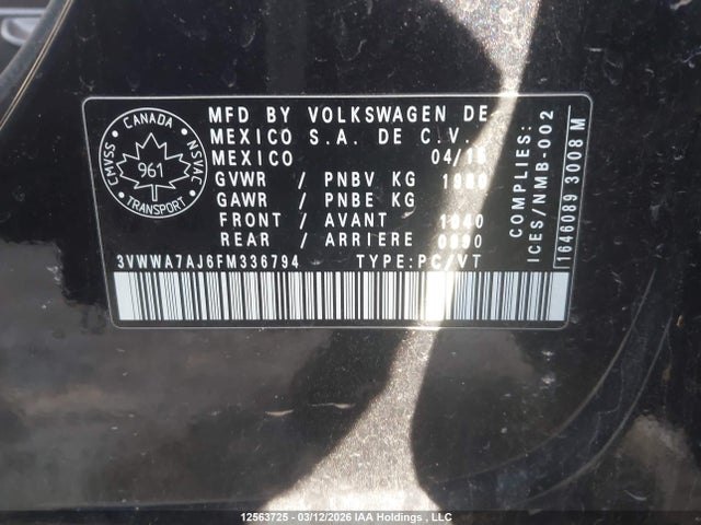 3VWWA7AJ6FM336794 Volkswagen Jetta 2.0 Tdi Comfortline