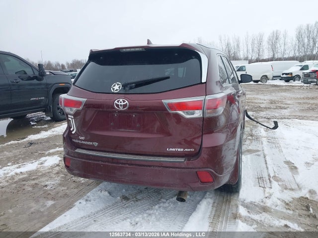 Aukcja sprzedaży 2015 Toyota Highlander Limited, vin: 5TDDKRFH4FS165312, numer aukcji: 12563734