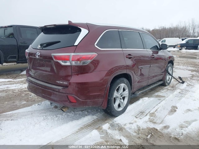 Aukcja sprzedaży 2015 Toyota Highlander Limited, vin: 5TDDKRFH4FS165312, numer aukcji: 12563734