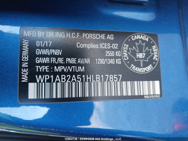 WP1AB2A51HLB17857 Porsche MACAN S