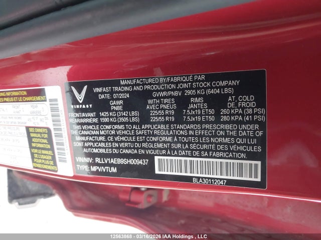 Vinfast Vf 8 Eco 2025 RLLV1AEB9SH009437 Image 19