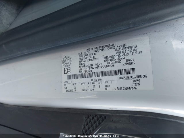 1FTBW2YG7GKA70999 Ford Transit-350