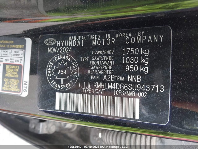 Aukcja sprzedaży 2025 Hyundai Elantra Sel Sport, vin: KMHLM4DG6SU943713, numer aukcji: 12563940