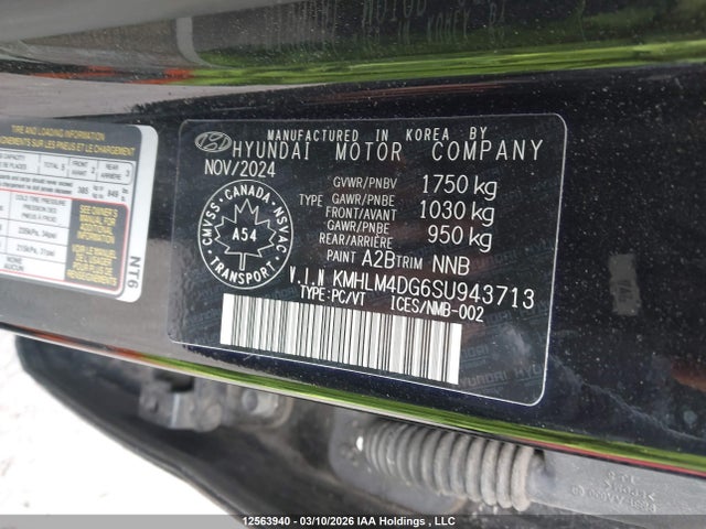 Aukcja sprzedaży 2025 Hyundai Elantra Sel Sport, vin: KMHLM4DG6SU943713, numer aukcji: 12563940