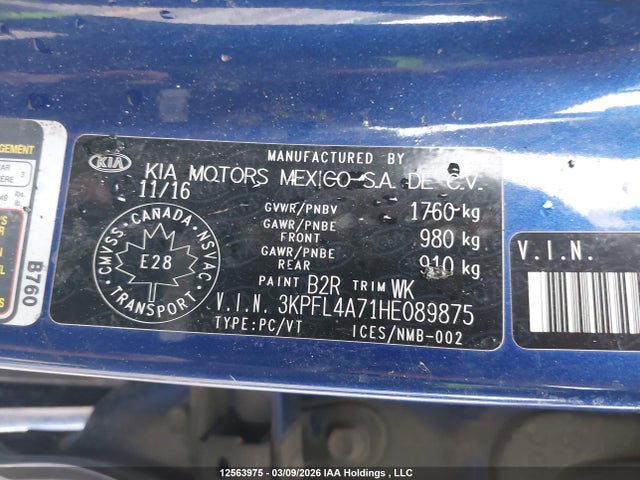 KIA Forte 2017 3KPFL4A71HE089875 Image 9
