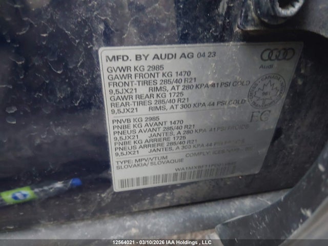 WA1MXBF71PD019845 Audi Q7 Progressiv