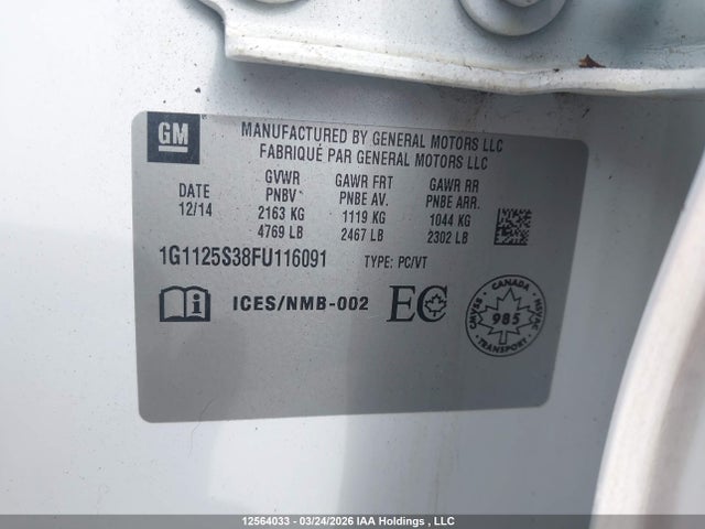 1G1125S38FU116091 Chevrolet Impala